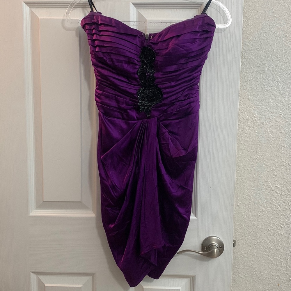 Bebe Floral Strapless Dress
